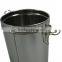 Round tin box for coffee/Cylinder coffee tin can packaging with sealing cover/cylinder with plastic cover coffee tin box
