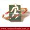 Countries Crossed Aluminium material Laos National flag shape lapel pin badge