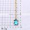 Women fashion accessories latest gold chain blue crystal bear charming necklace