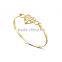 Women Design Stainless Steel Tree of Life Simple Gold Bangle Designs