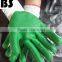BSSAFETY green blue red rubber coated gloves, contruction gloves for hard work