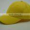 Yellow blank baseball cap,best selling Baseball cap