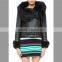 Black 100% lambskin jacket with Tuscany sheep fur collar
