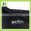 Custom logo printed black cotton drawstring bag