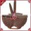 S.D Washing Plastic Rattan Fruit and Gift Basket With Single Handle