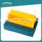 Toprank Customized Colorful Rectangle Shape Kitchen Cleaning Pads Dish Pot Cleaning Sponge Scouring Brush With Plastic Handle