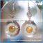 Wholesale fashion gifts jewelry pressed real natural flower alloy resin necklace