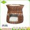 Wholesale China custom modem design 100% handmade indoor wicker luxury cat house with pet bed