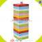 Wholesale hot sale 48 pcs wooden toddler stacking bricks toy teaching aid wooden toddler stacking bricks toy W13D151