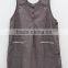 Button sleeveless cotton denim aprons, aprons wide shoulder short paragraph
