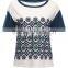 Trendy design fancy print long sleeve mexican clothing pictures of girls cotton tops