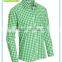 Bright Coloured Green Check Mens Slim Fit Shirts