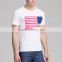Wholesale American Flag Men's Short Sleeve T Shirt High Quality White 100% Cotton O neck T shirts USA Flag Tee