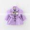 2016 new design red pink kaki belted latest children girls short coat