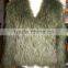 YR765 Hot Sale Genuine Knit Raccoon Fur Coat/Online Factory Fur Clothes Coat