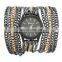 Vogue Hot sale China Cheap Wholesale Women Lady 3 Rolls Chains Bracelet Watch