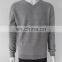 Wholesale Flat Knit 12gg Men's Classic Basic V-neck 100%pure Cashmere Sweaters