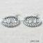 New design hollow disc crystal earring big round flower earring
