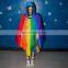 Colorful Fashion Rainbow Women Rain Poncho