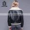2017 New Style Double Face Lambskin Lined Leather Motorcycle Fur Jacket for Women