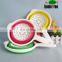 Plastic Round Kitchen Rice Vegetable Foldable Seive Stainer With Handle