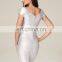 Women Casual Dress Sleeveless Slim Pencil Dress Brushed Foil Dress