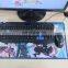 High quality polyester game rubber mouse pad with anime printing