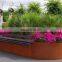Durable decorative classics outdoor corten steel garden furniture