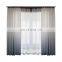 New design two tone printed linen look blackout curtain