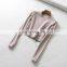 New Office Lady Women Female Long Sleeve Elegant Shirt Blouse Crew Neck Base Inside Top
