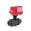 PVC electric Union ball valve 2 way 32mm 40mm 50mm AC220V AC110V  with electric ball operated