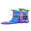 Purple Tropical Inflables Jumping Bouncer Bounce House Commercial Inflatable Bouncy Castle With Water Slide