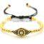 HTB083 New hand made gold beaded designs pipe bracelet