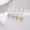 2021 New Arrival Design Shinny Pearl Tassel Cross Earring Gold Plated Bow Pearl Beads Tassel Earring For Women