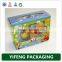 CUSTOMIZED MADE TOYS PACKING PAPER BOX WITH PVC WINDOW ON THE TOP