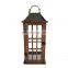 Outdoor Garden Brown Rustic Antique Vintage Handmade Decorative Wooden Candle Lantern