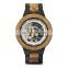 OEM BOBO BIRD Digital Luxury Mechanical Waterproof  luminous Wood Watch Two-tone Design with Multiple Function