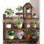 K&B hot home decor wholesale modern solid wood flower pot stand with wheel