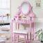 Modern Dressing Table Simple DresserTable Furniture Wood Makeup Vanity Table with Stool Set