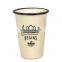 Bulk japanese design white color tall whisky bride tumbler with black rim