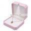 Fadeli New Luxury Pink Jewelry Boxes with Velvet Insert Leather Jewelry Box Necklace Packaging