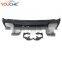 A45 style rear bumper diffuser for Mercedes A class W176 AMG line black diffuser with exhaus tip 2013-2018