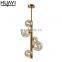 HUAYI Home Villa Corridor Indoor Decoration Glass Contemporary Brass Antique Wall Lighting