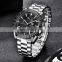 BENYAR BY-5140M Men Luxury Stainless Steel Quartz Watches Business Auto Date Popular Second Disk Wristwatch