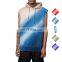 Men's Sleeveless Hoodies Custom Cotton Drawstring Blue Tie Dye Sleeveless Pullover Hoodie