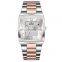 SWISH SW0135 Men's Quartz Watch Rectangular Dial Stainless Steel Strap Automatic Calendar Simple Wind Waterproof Men's Watch
