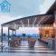 Polyester Roof Aluminum Motorized  Retractable Pergola Awnings System With Led light