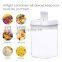 BPA free kitchen pntry organizer 3pcs sealed square vacuum plastic airtight food storage boxes container set with lids