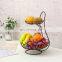 Wedding Durable Layer Storage Rack Kitchen Wire Metal Stackable 3 Vegetables 2 Tier Fruit Basket