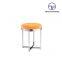 Modern Folding Square PVC Storage Velvet Ottoman High Quality Living Room Furniture Stool with Button